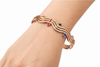 Harmony Waves Multicolor Gemstone Bangle