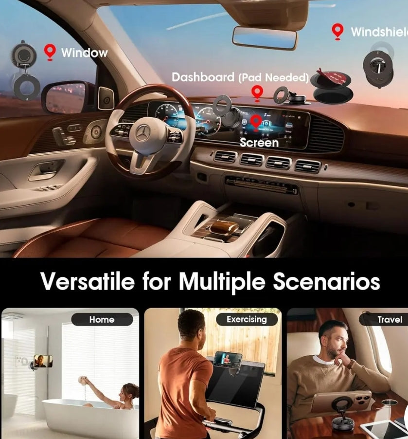 360° Vacuum Magnetic Phone Holder / Magnetic Car Phone Mount,