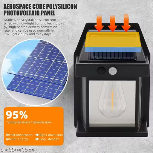 Solar Wall Lights Outdoor Motion Sensor Auto Chargeable