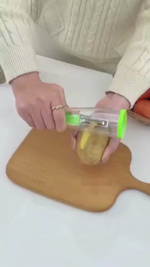 Smart Vegetable & Fruit Peeler with Peel Collection Container
